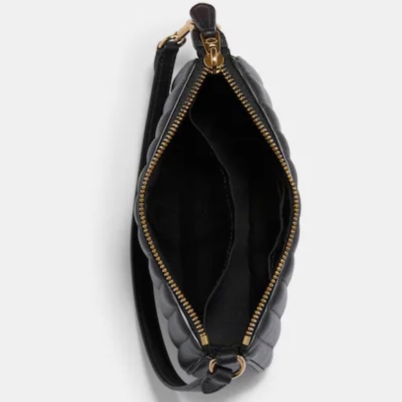 Coach Nolita 19 With Linear Quilting Shoulder/ wristlet Bag Black - Picture 4 of 7